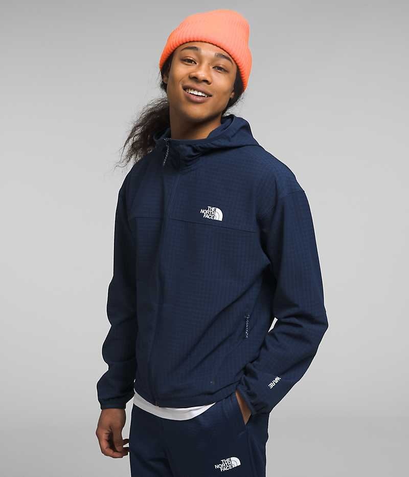 Vestes Polaires The North Face Tekware™ Grid Hoodie Homme Bleu Marine | PARIS MVEPR